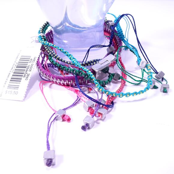 AEO American Eagle Outfitters Gap Rainbow Friendship Bracelet Set NWT $42 - Picture 3 of 8